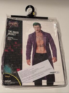 Spirit Halloween Men’s Purple Faux Leather Jacket - ‘The Joker’